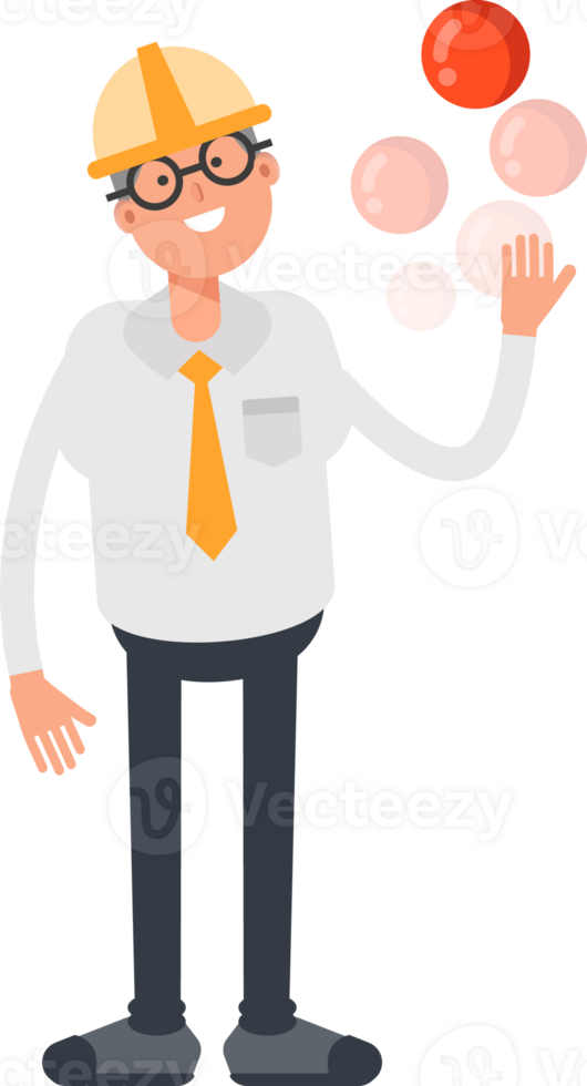 Architect Character Playing Ball png