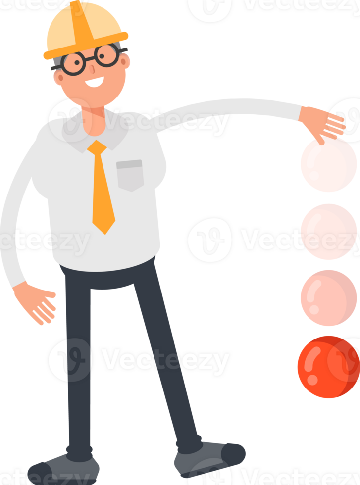 Architect Character Throwing Ball png