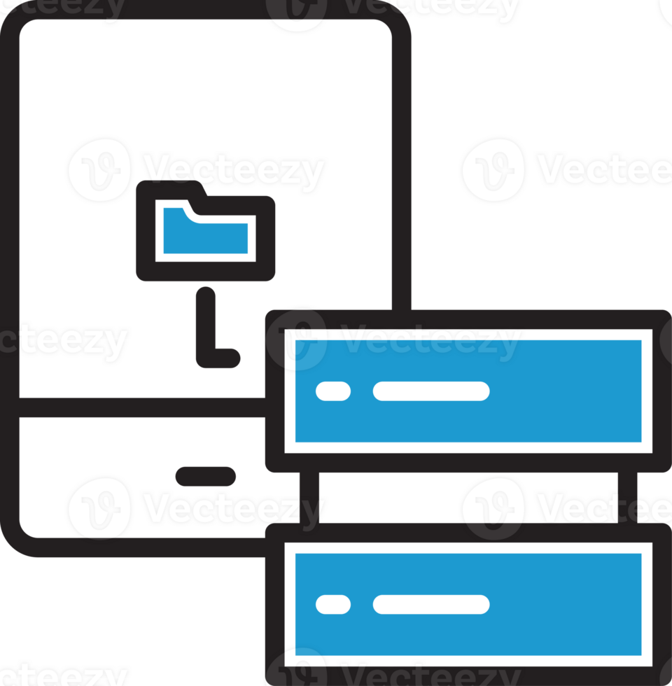 Mobile Folder and Server Connection Icon png