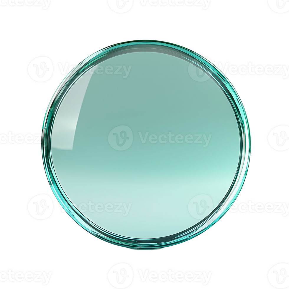 Elegant Teal Glass Circle Modern Design Element aqua icon green shiny png