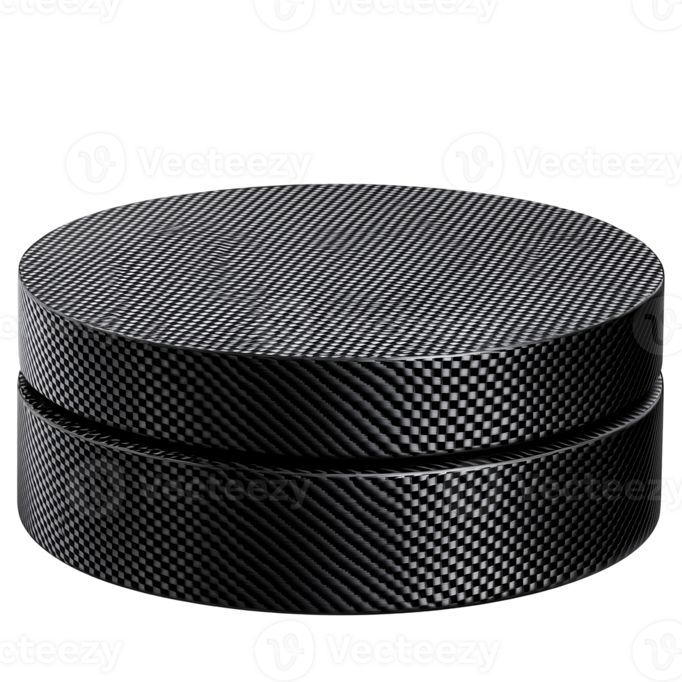 Elegant Black Carbon Fiber Round Display Stand 3d dark shiny stage png