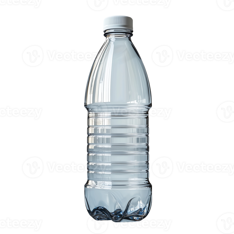 Plastic Water Bottle Clear Empty on transparent background png