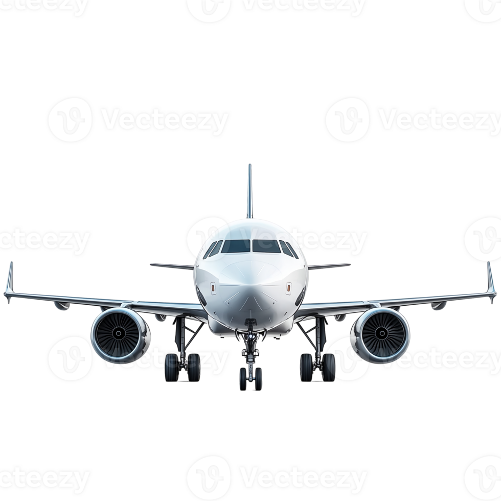 Airplane Front View HighRes on transparent background png