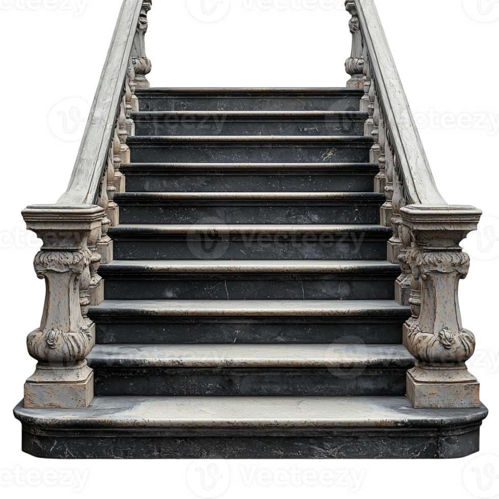 Stone Staircase Grand Antique Steps on transparent background png