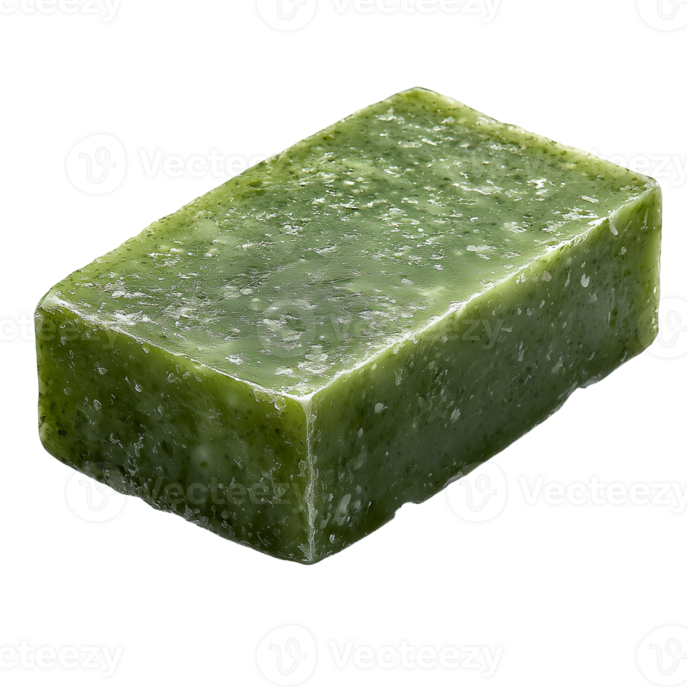 Green Soap Bar Herbal Organic Natural on transparent background png