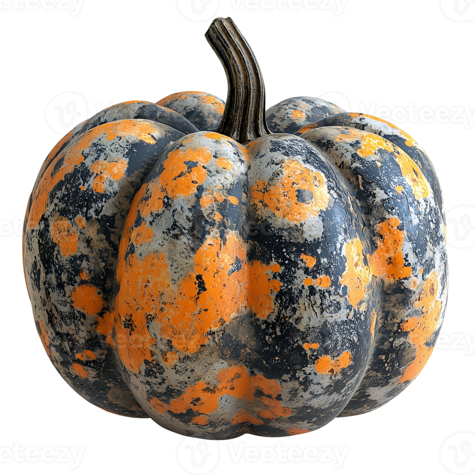 Halloween Decor Orange Black Pumpkin on transparent background png