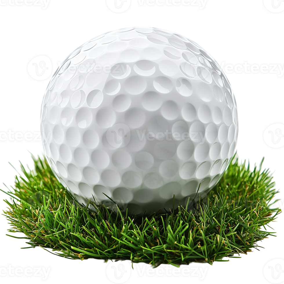 Golf Ball on Grass HighRes on transparent background png