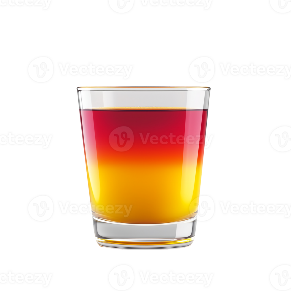 Sunset Shot Recipe Guide on transparent background png