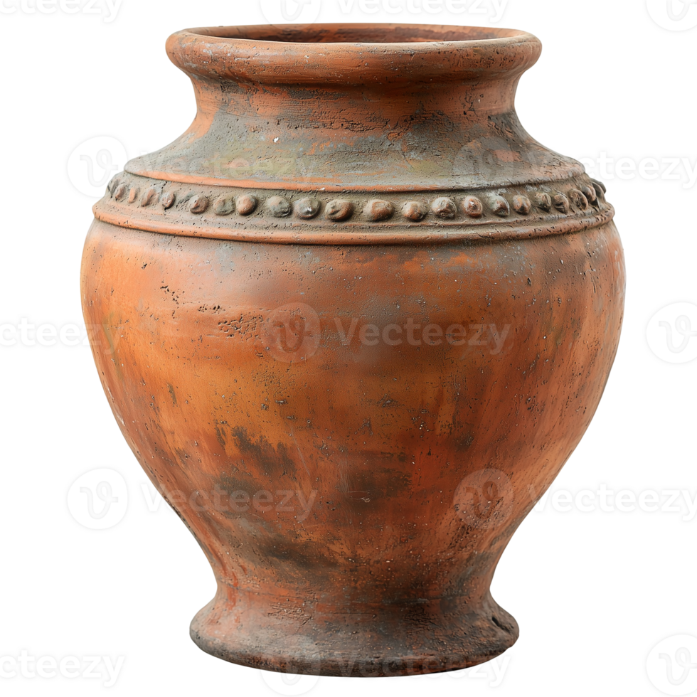 Terracotta Pot Rustic Decor Vase on transparent background png