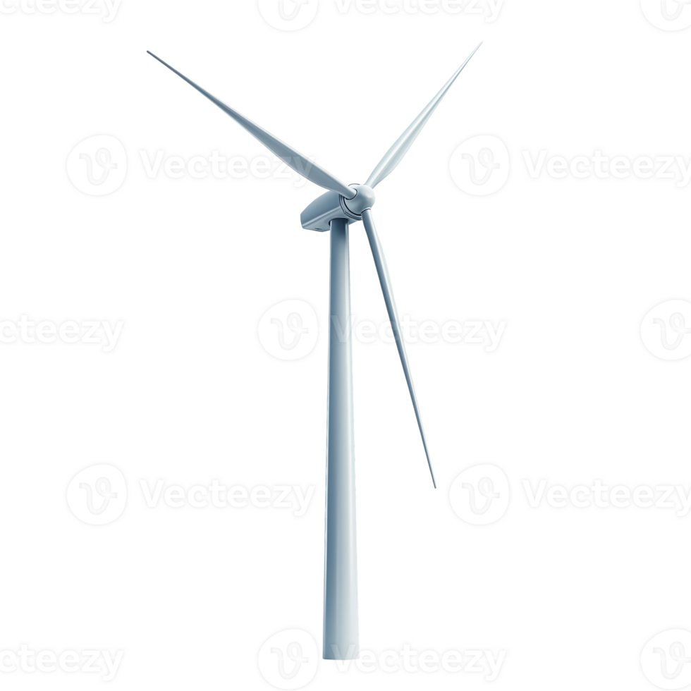 Wind Turbine Clean Energy Solution on transparent background png