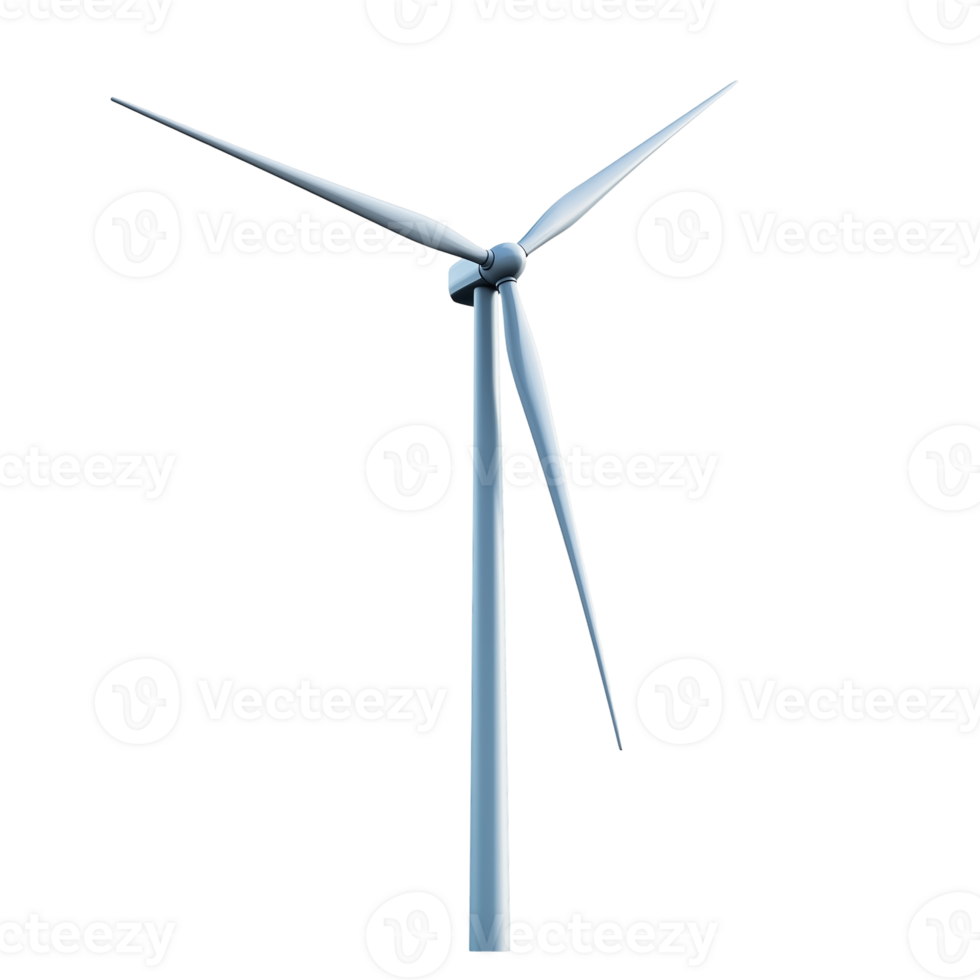 Wind Turbine Clean Energy Power on transparent background png