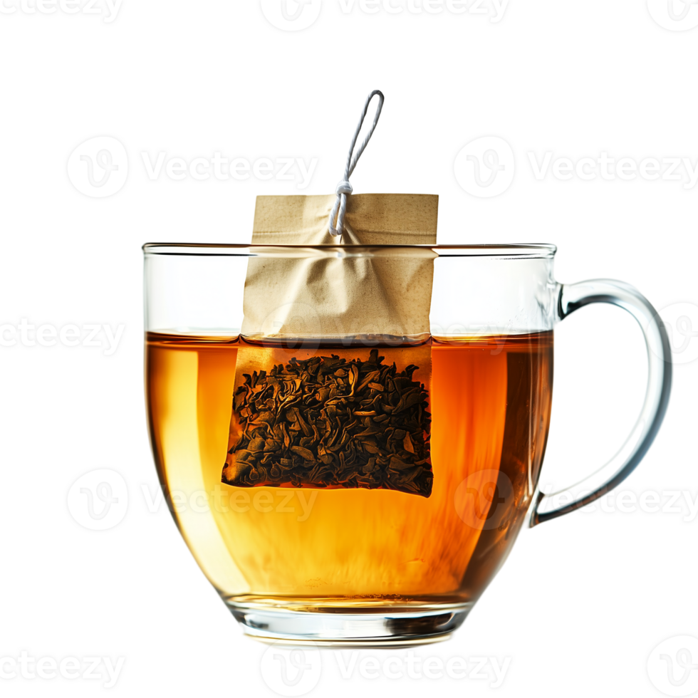 Tea Bag in Cup Brewing Guide on transparent background png