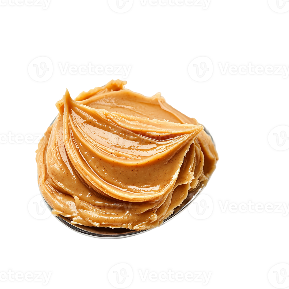 Spoon of Creamy Peanut Butter on transparent background png