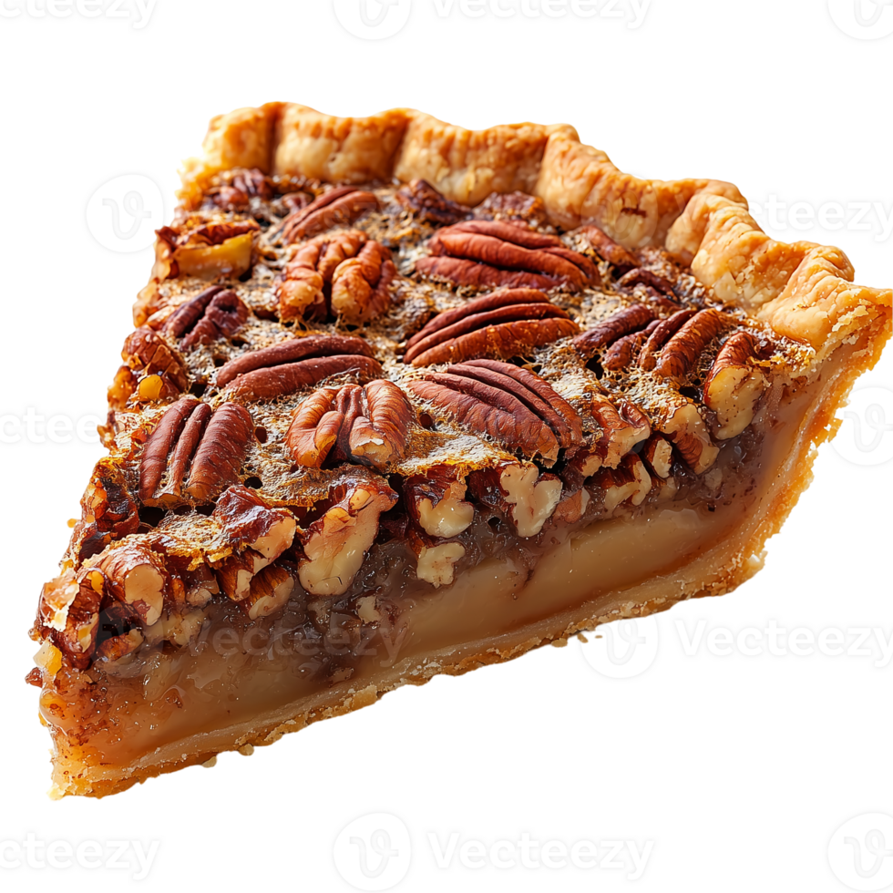 Pecan Pie Slice Recipe Dessert Pastry on transparent background png