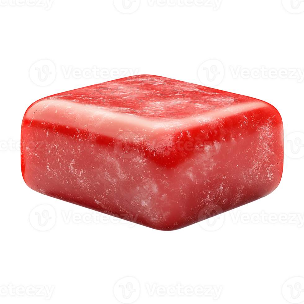 Red Square Soap Bar on transparent background png