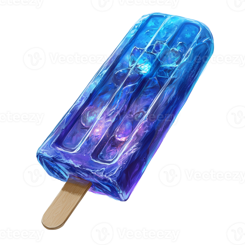 Galaxy Popsicle Cosmic Ice Treat on transparent background png