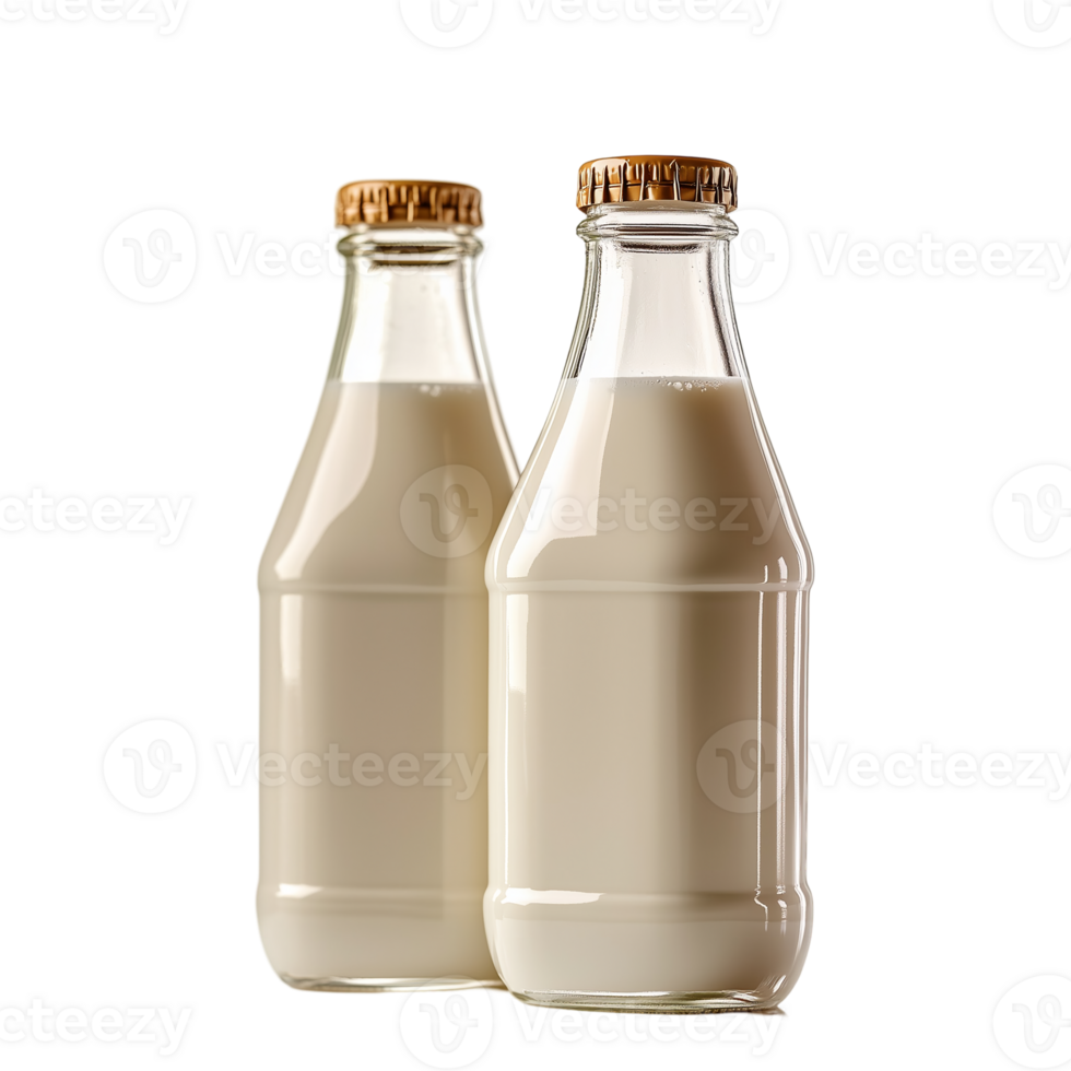 Milk Bottles Glass Dairy Drink on transparent background png