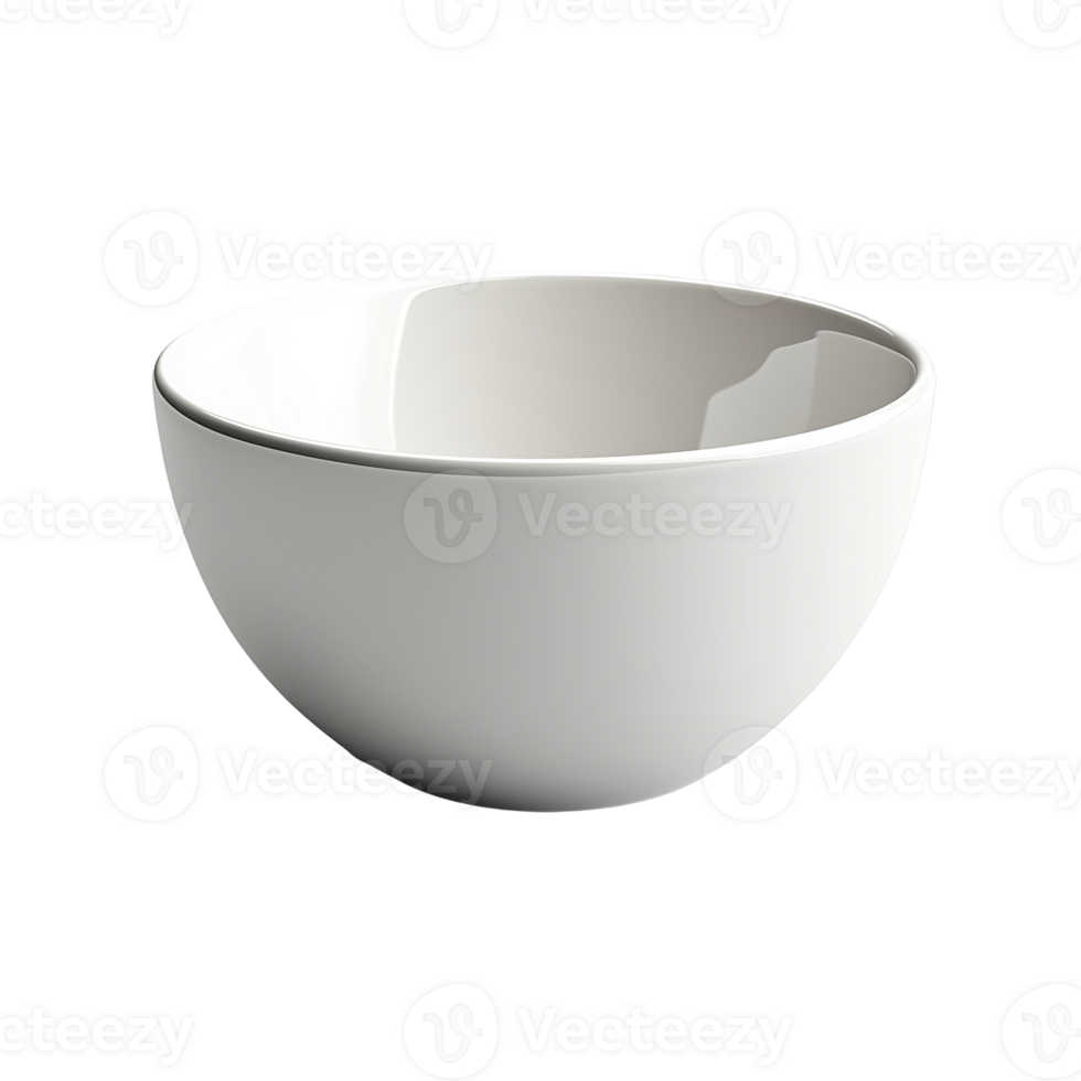 White ceramic bowl kitchenware tableware serving bowl food bowl isolated on transparent background png