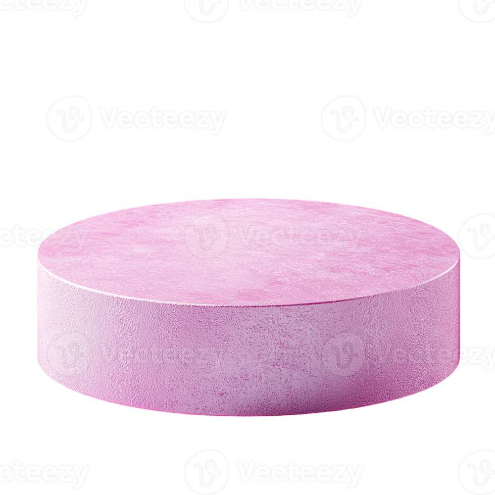 Pink round podium display presentation platform product stage isolated on transparent background png