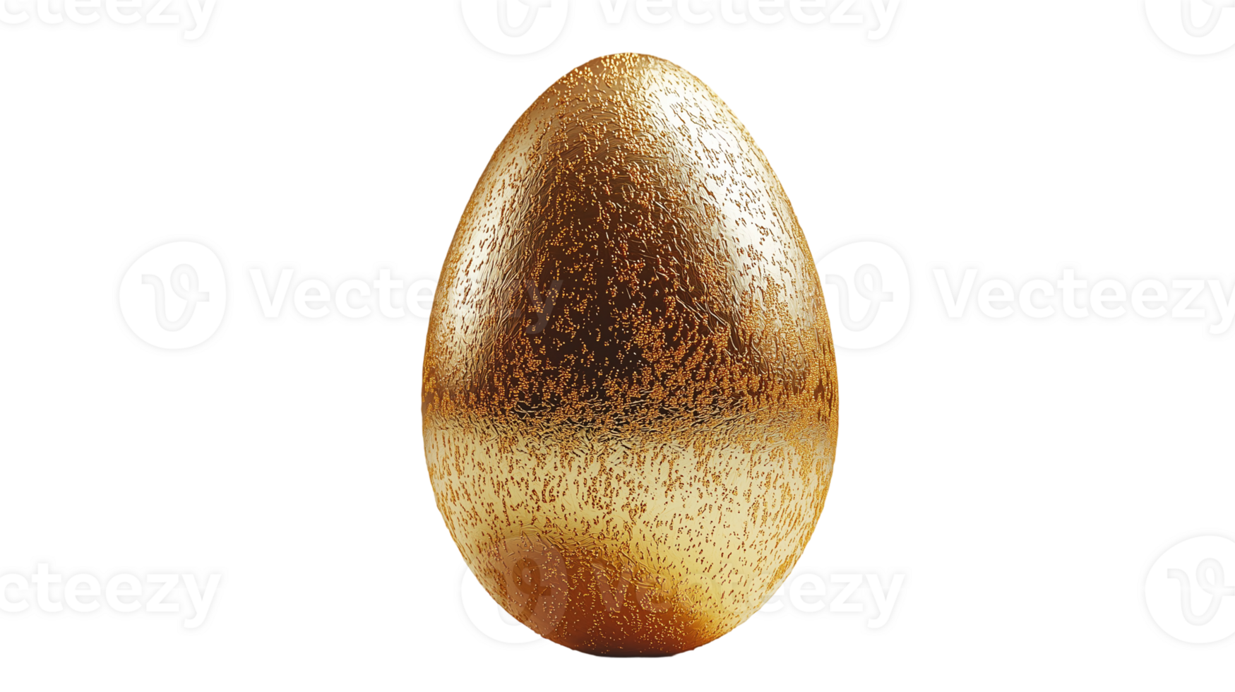 Golden egg render easter concept luxury prize reward shiny object isolated on transparent background png