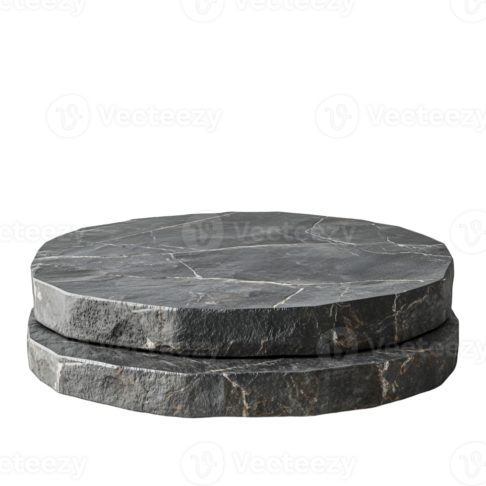 Stone podium display product presentation platform marketing asset isolated on transparent background png