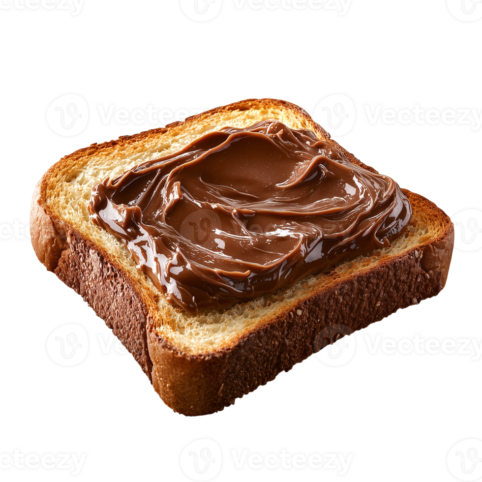 Toast with chocolate spread breakfast food sweet treat delicious isolated on transparent background png
