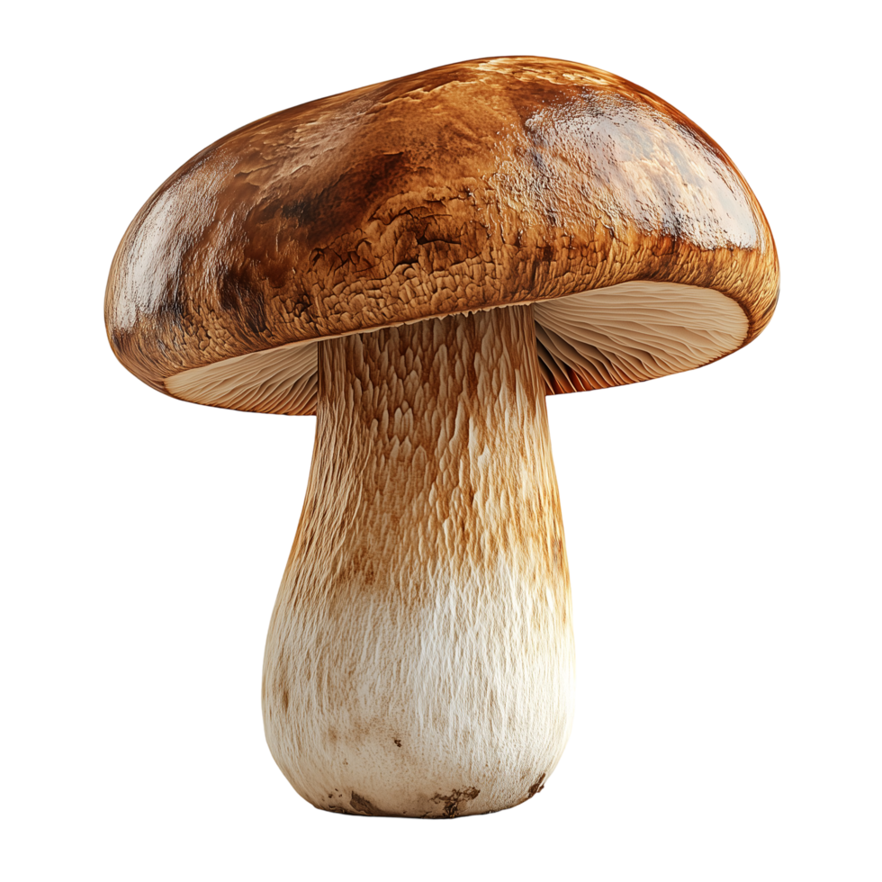 Fresh porcini mushroom edible fungi boletus delicacy gourmet food item isolated on transparent background png