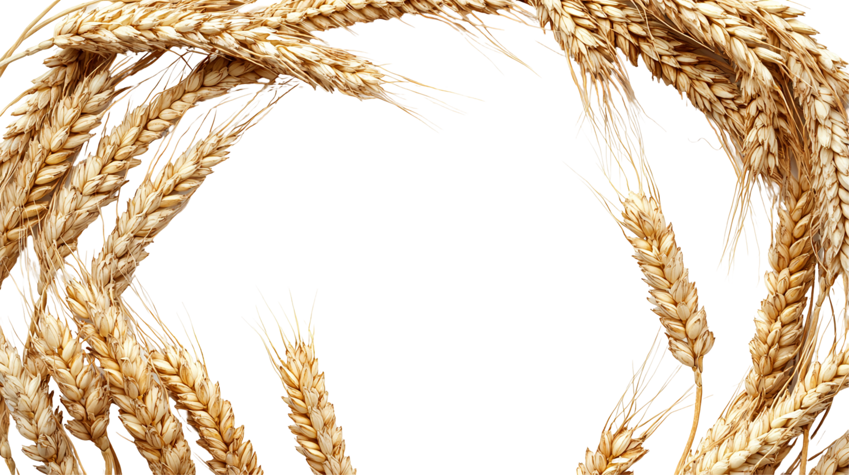 Golden wheat ears agriculture harvest grain crop food isolated on transparent background png