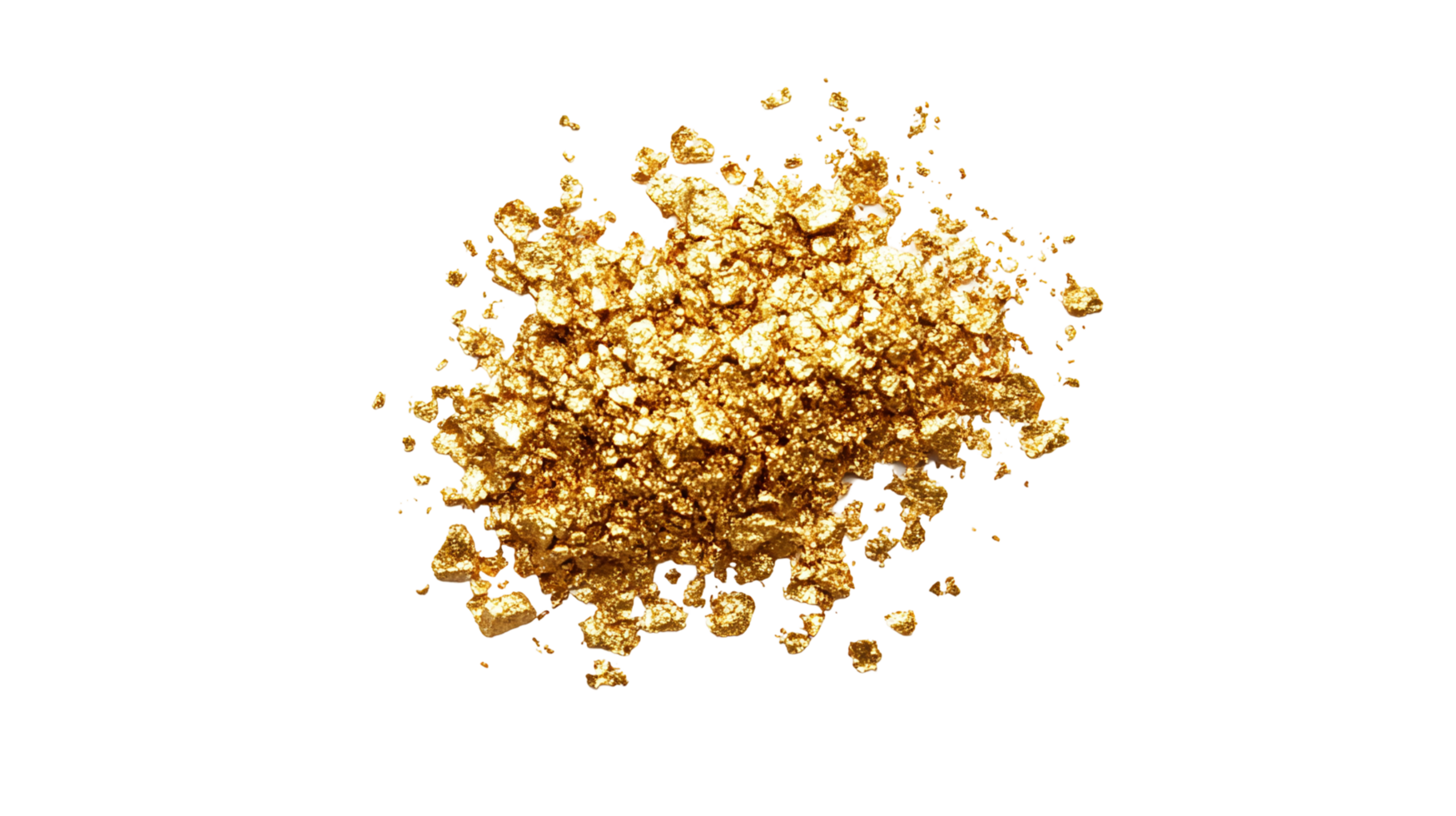 Gold nugget treasure wealth finance investment mining isolated on transparent background png