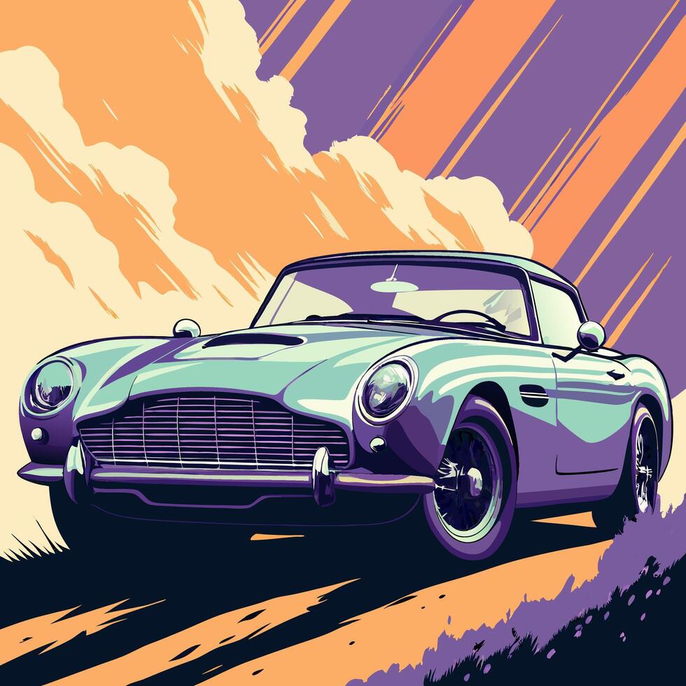 Classic Aston Martin DB5 Vintage Car vector