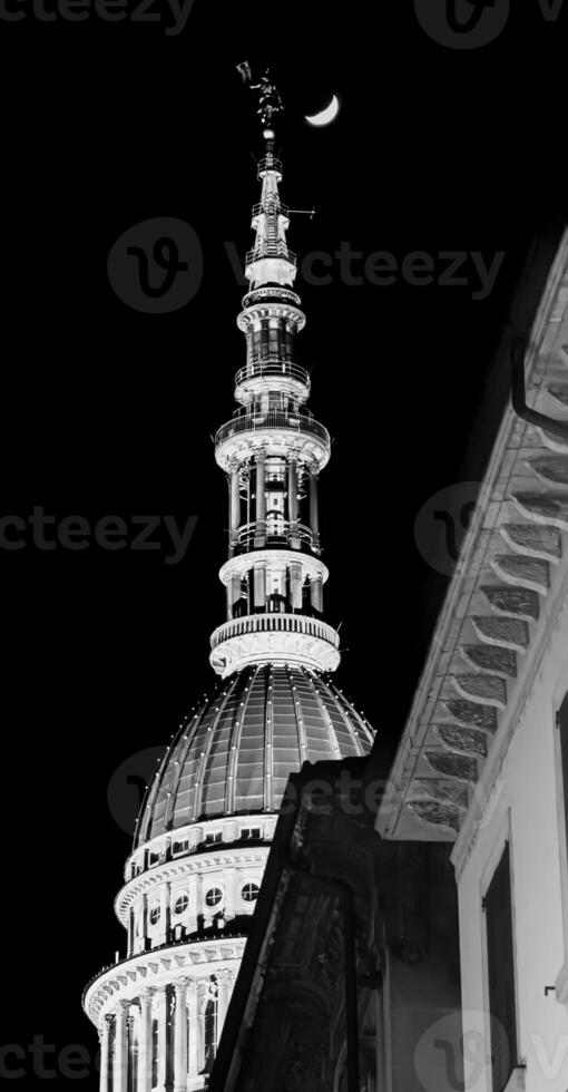 The Moon Over The San Gaudenzio Church, Novara photo