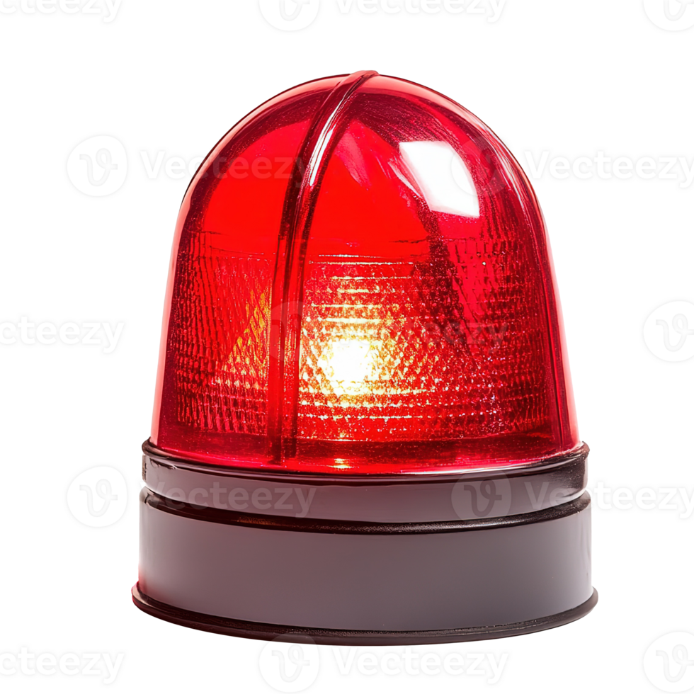 Red Emergency Light Isolated at the Transparent Background png