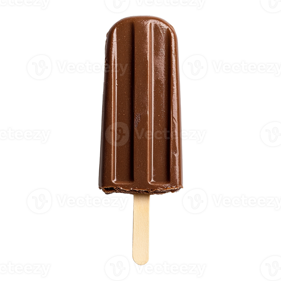 Chocolate Ice Cream Bar on Transparent Background. Isolated png