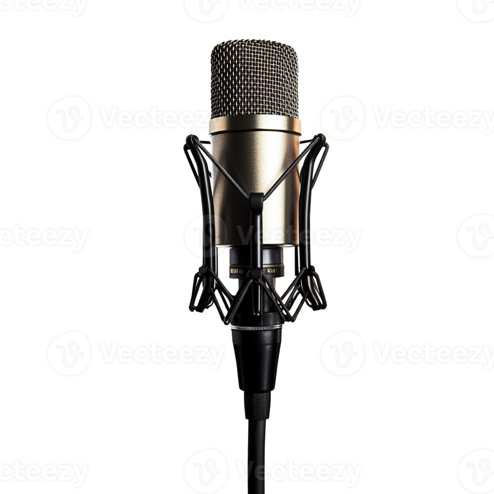 Mic Microphone Isolated at Transparent Background, Cut Out png