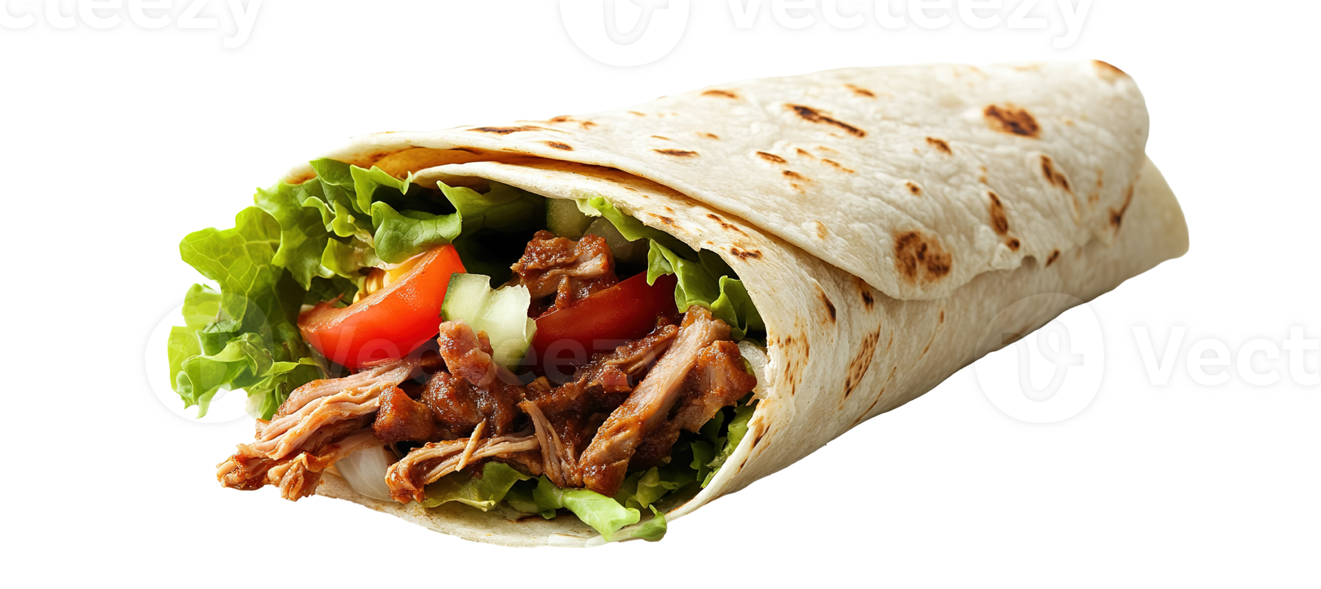 Delicious Shawarma Kebab Cut Out Isolated at Transparent Background png