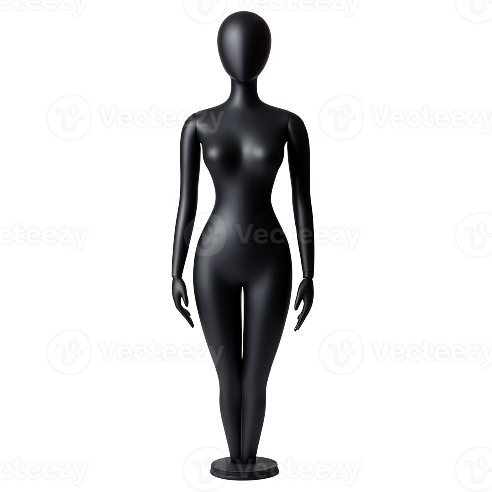 Black Mannequin Cut Out Isolated at the Transparent Background png