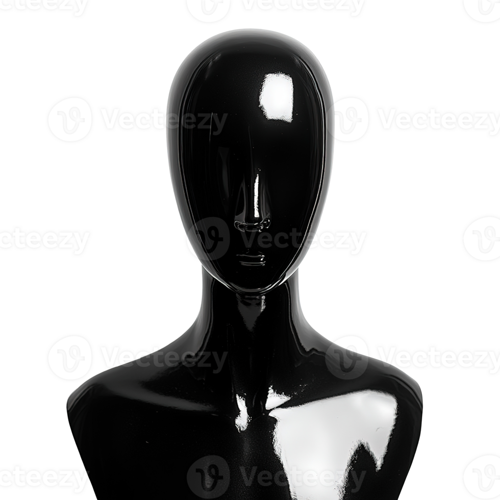 Black Mannequin Cut Out Isolated on the Transparent Background png