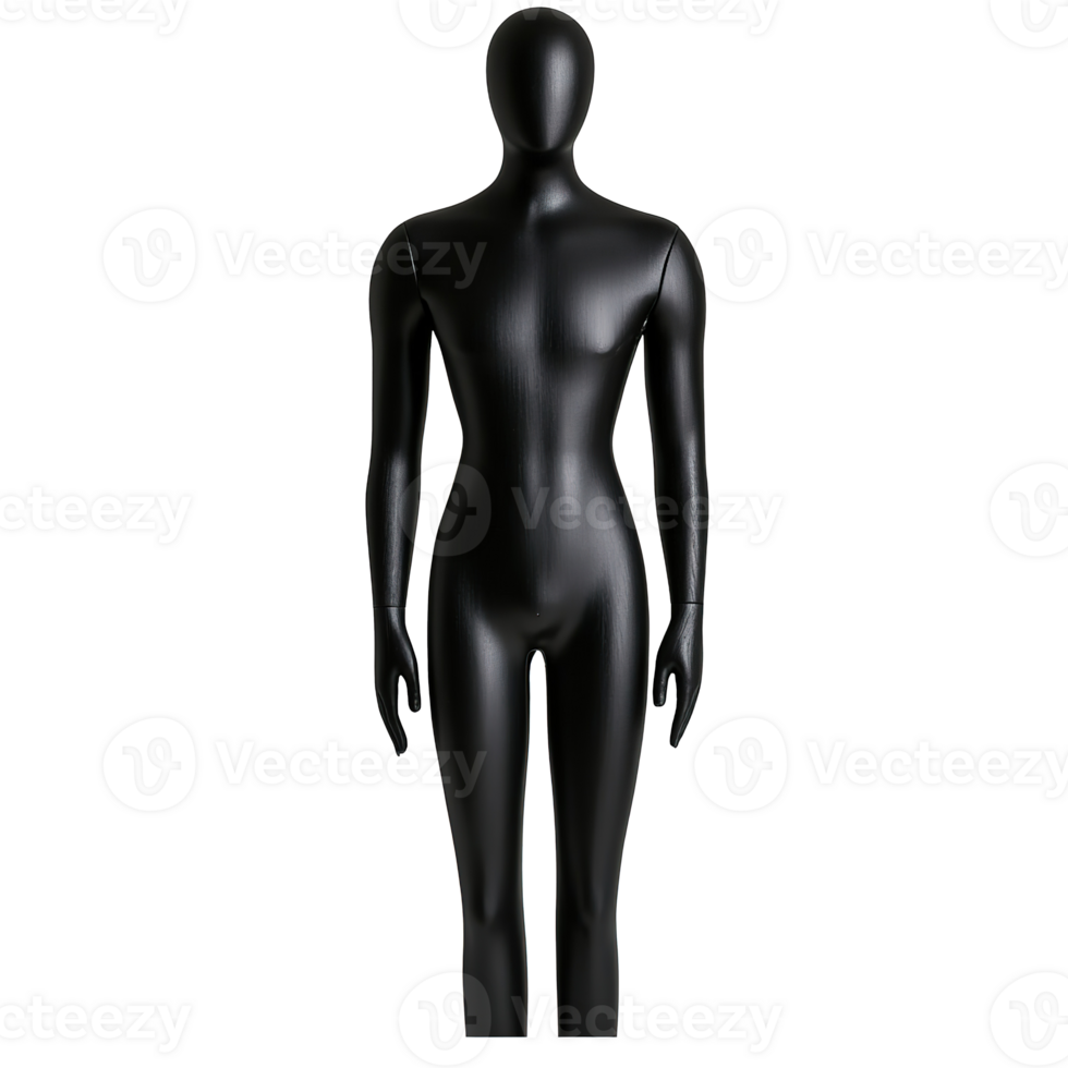 Black Mannequin Isolated at Transparent Background. Cut Out png