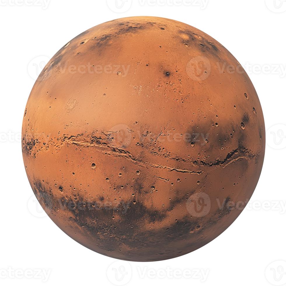 Mars Planet Space Isolated at the Transparent Background png