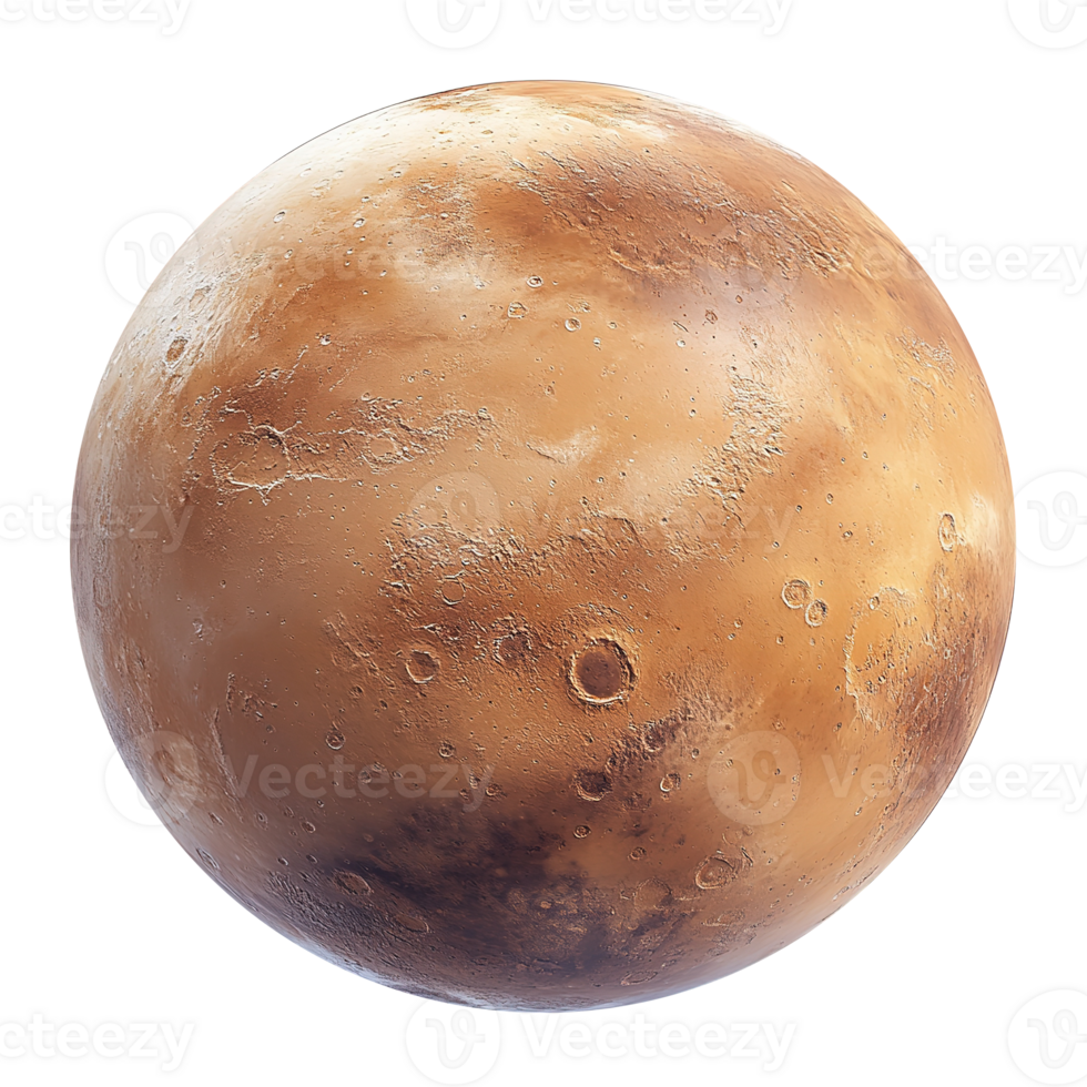 Mars Planet Space Isolated on the Transparent Background png