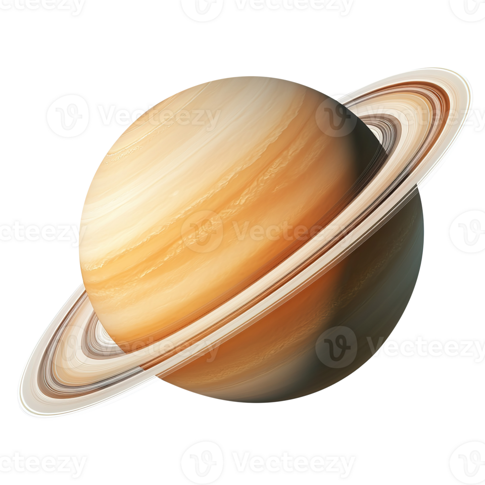Saturn Planet Space Isolated on the Transparent Background png