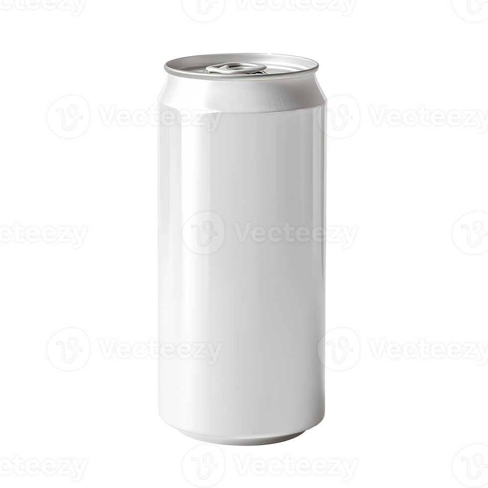 Blank White Aluminum Can Drink Soda Isolated at Transparent Background png