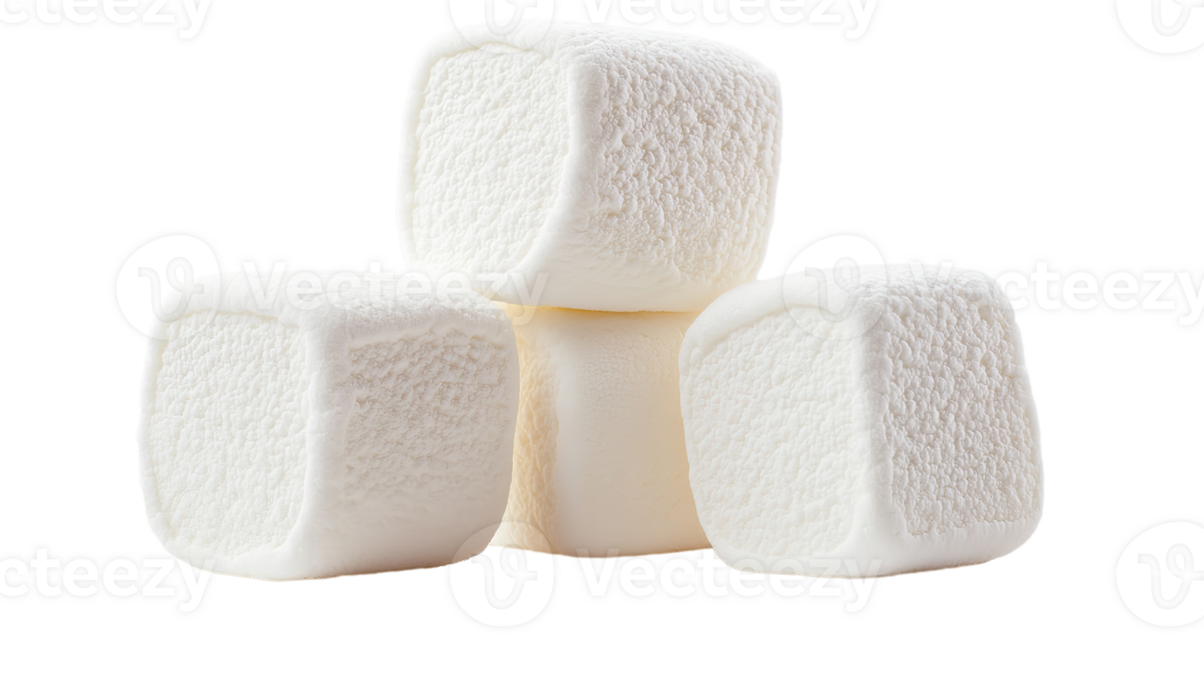 Delicious Sweet Marshmallows Isolated at the Transparent Background png