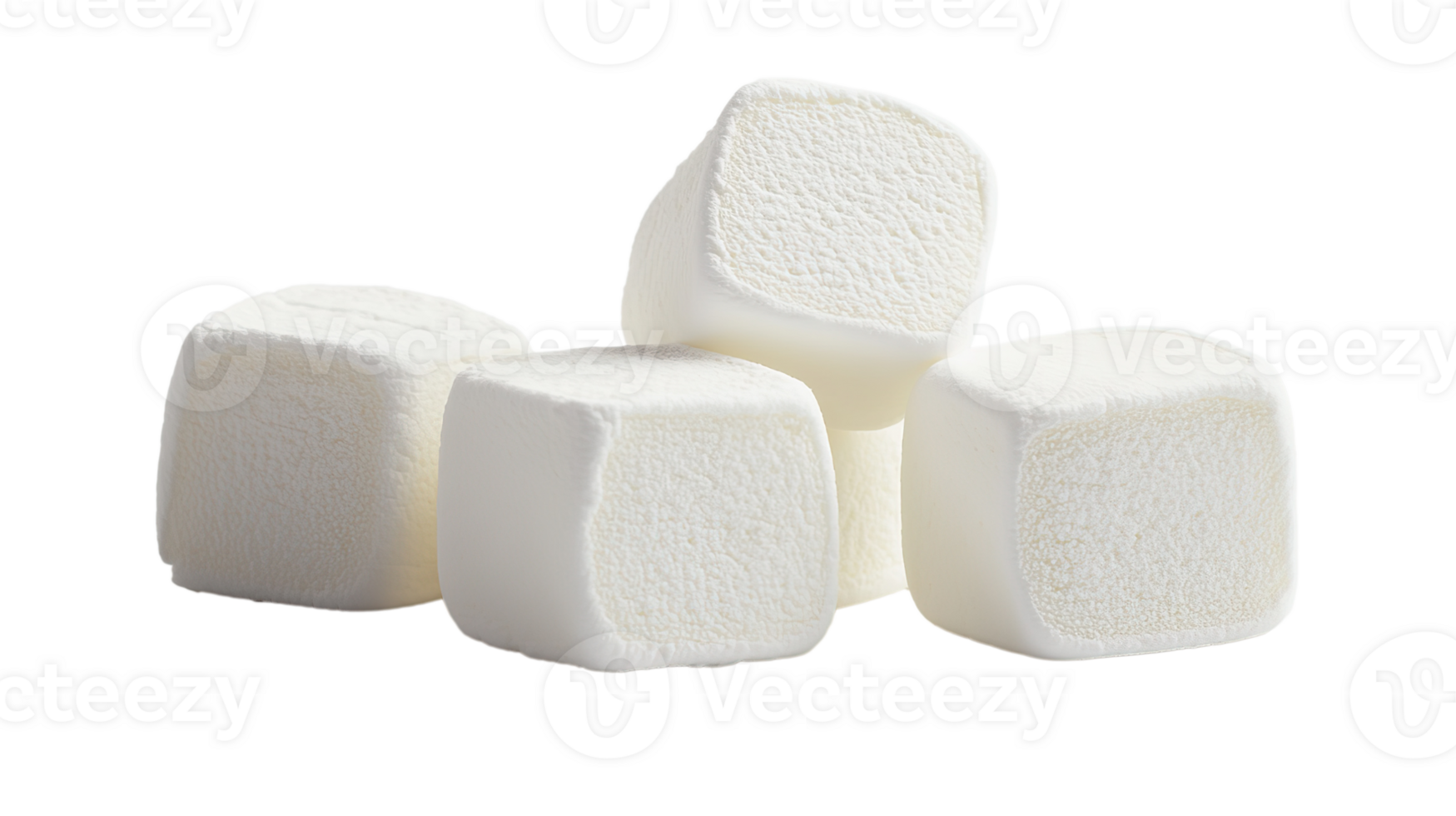 Sweet Marshmallows Isolated on the Transparent Background png