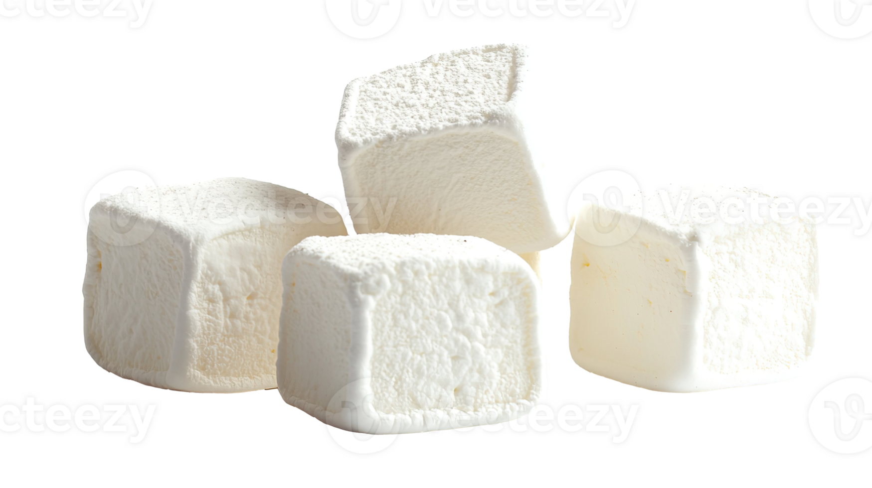 Sweet Marshmallows Isolated on Transparent Background png