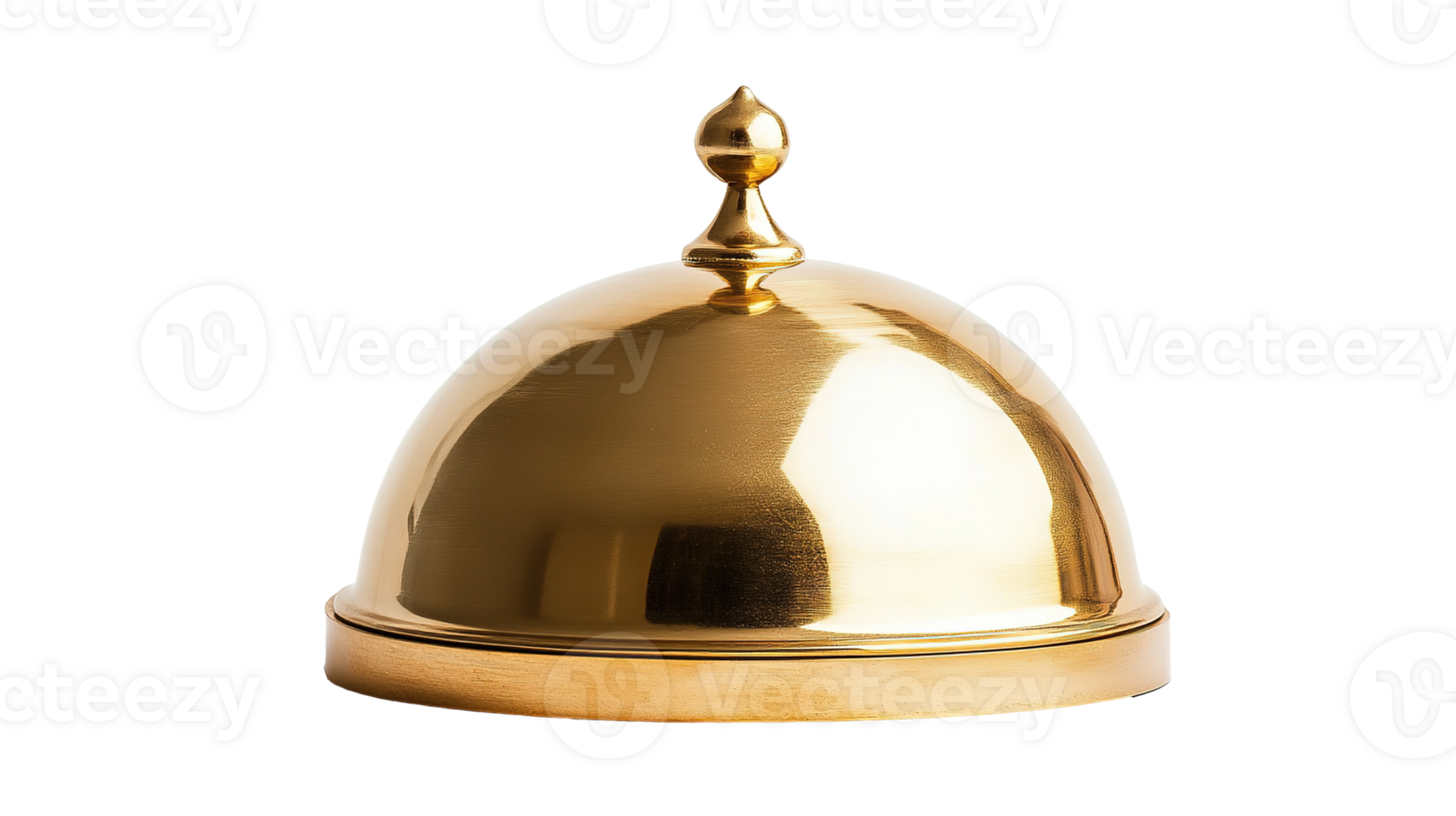 Shiny Golden Cloche Isolated at Transparent Background png
