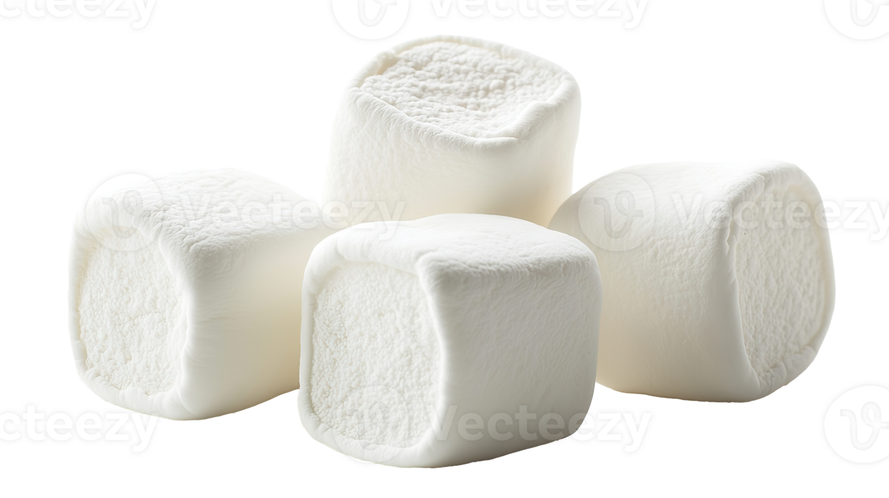 Delicious Sweet Marshmallows Isolated on Transparent Background png