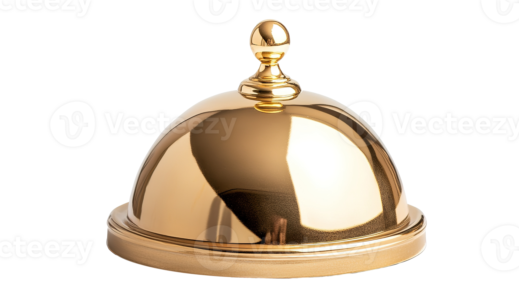 Shiny Golden Cloche Isolated at the Transparent Background png