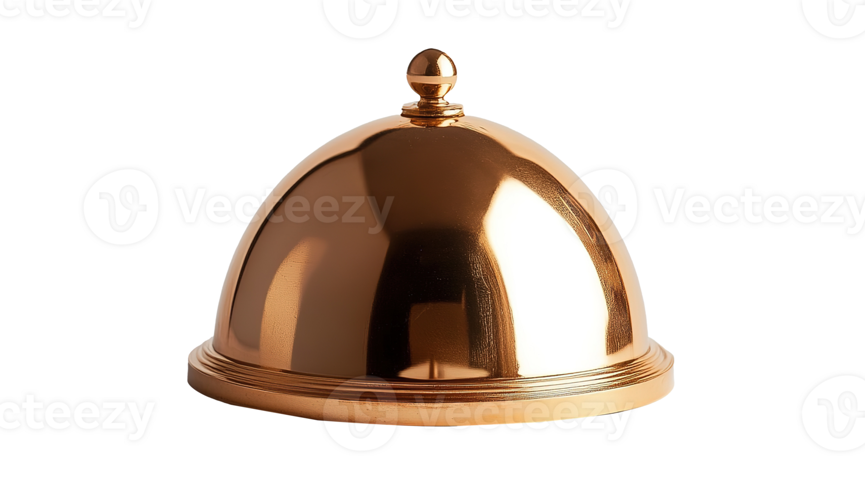 Shiny Golden Cloche Isolated on Transparent Background png