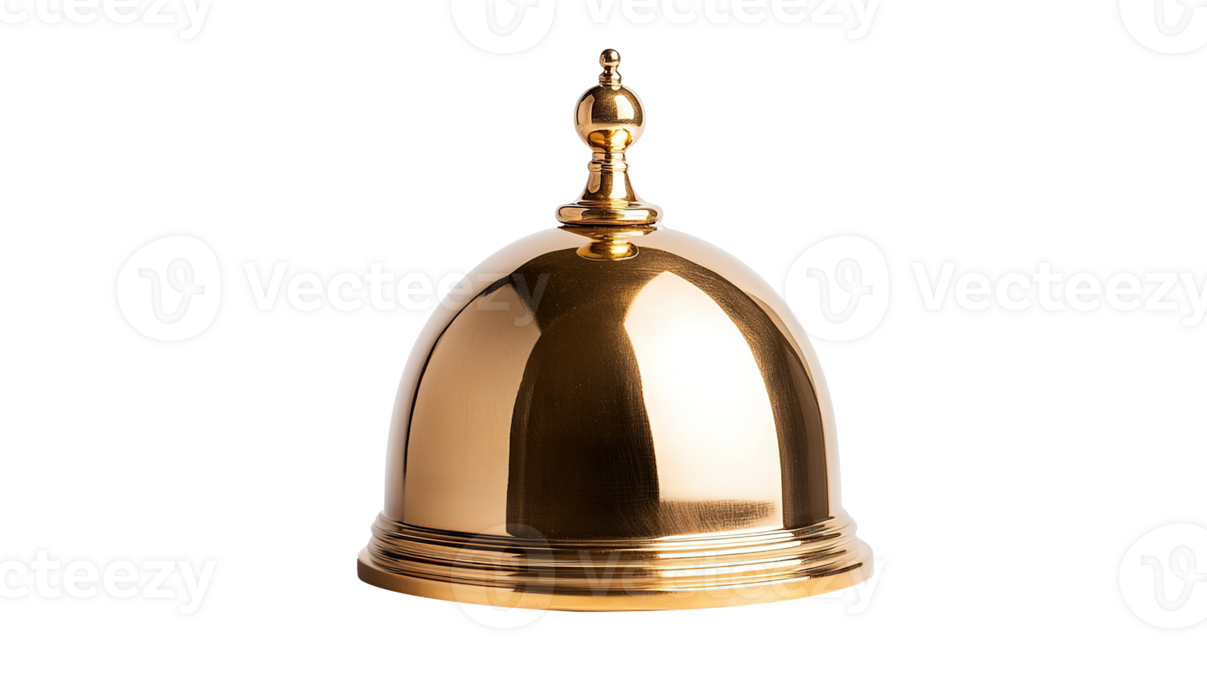 Shiny Golden Cloche Isolated on the Transparent Background png
